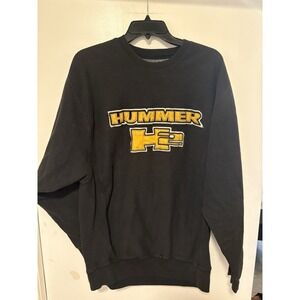 GM Hummer H2 Heavy Black Men's Pullover Crew Sweatshirt Steve & Barry Size L